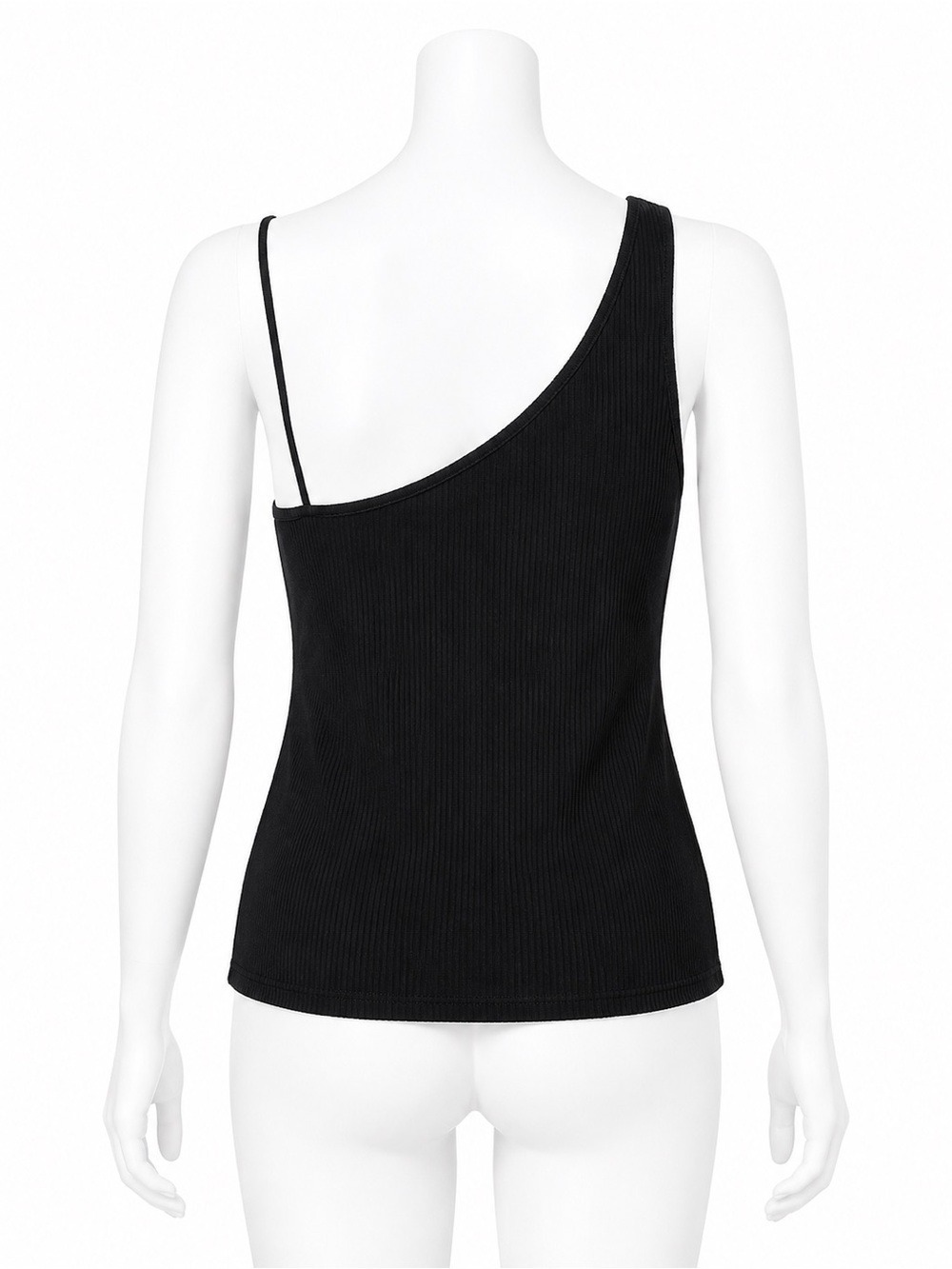 Avec Les Filles Rhinestone Chain Asymmetrical Ribbed Tank Size Large - Picture 2 of 6